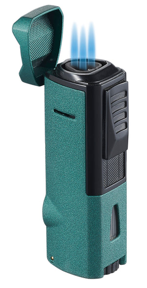 Visol Colonel Triple Flame Torch Lighter - Green
