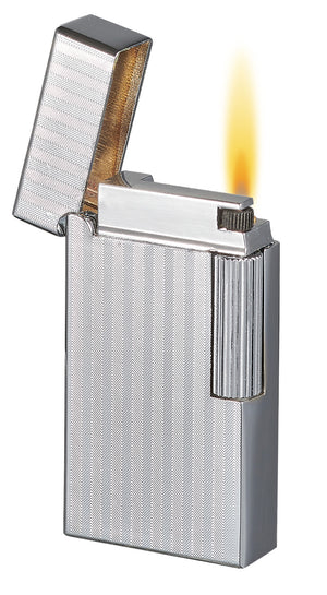 Visol Zebra Soft Flame Flint Lighter - Silver