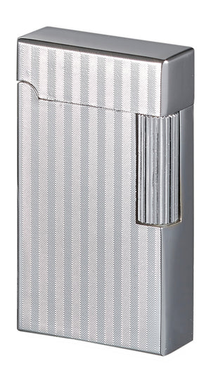 Visol Zebra Soft Flame Flint Lighter - Silver