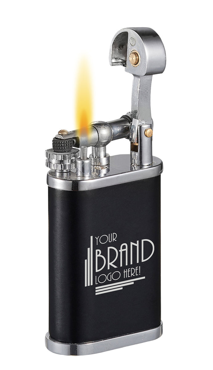 Visol Elegance Black Soft Flame Flint Lighter Lighters Direct