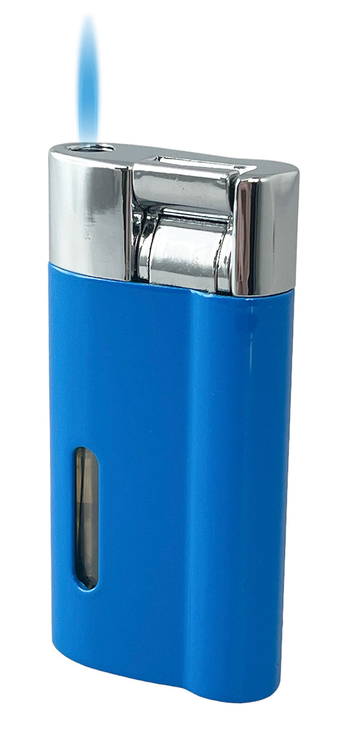 Visol Iguana Single Torch Flame Lighter - Blue