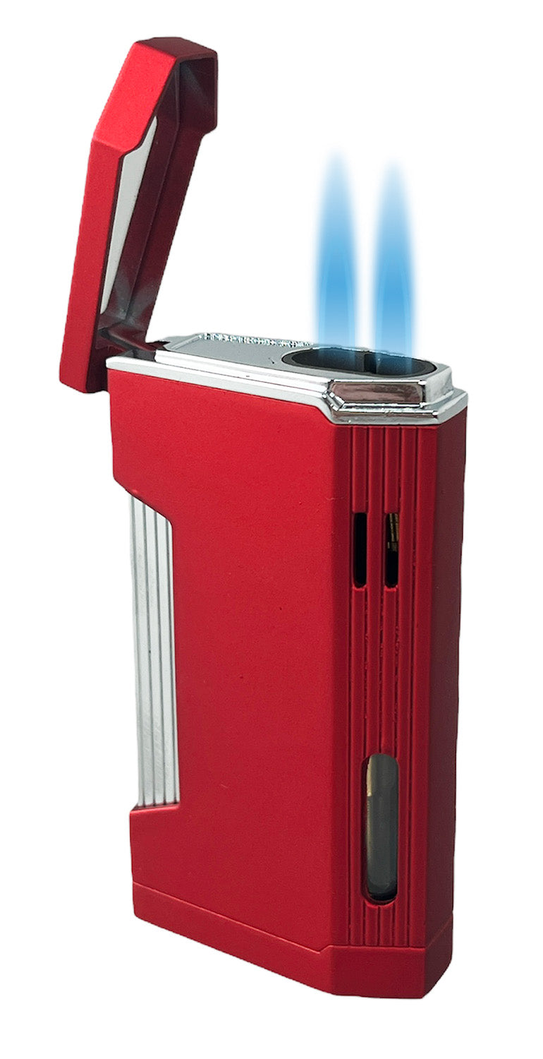 The Rival Lighter Visol Pelican Dual Torch Flame Lighter - Red – Lighters Direct