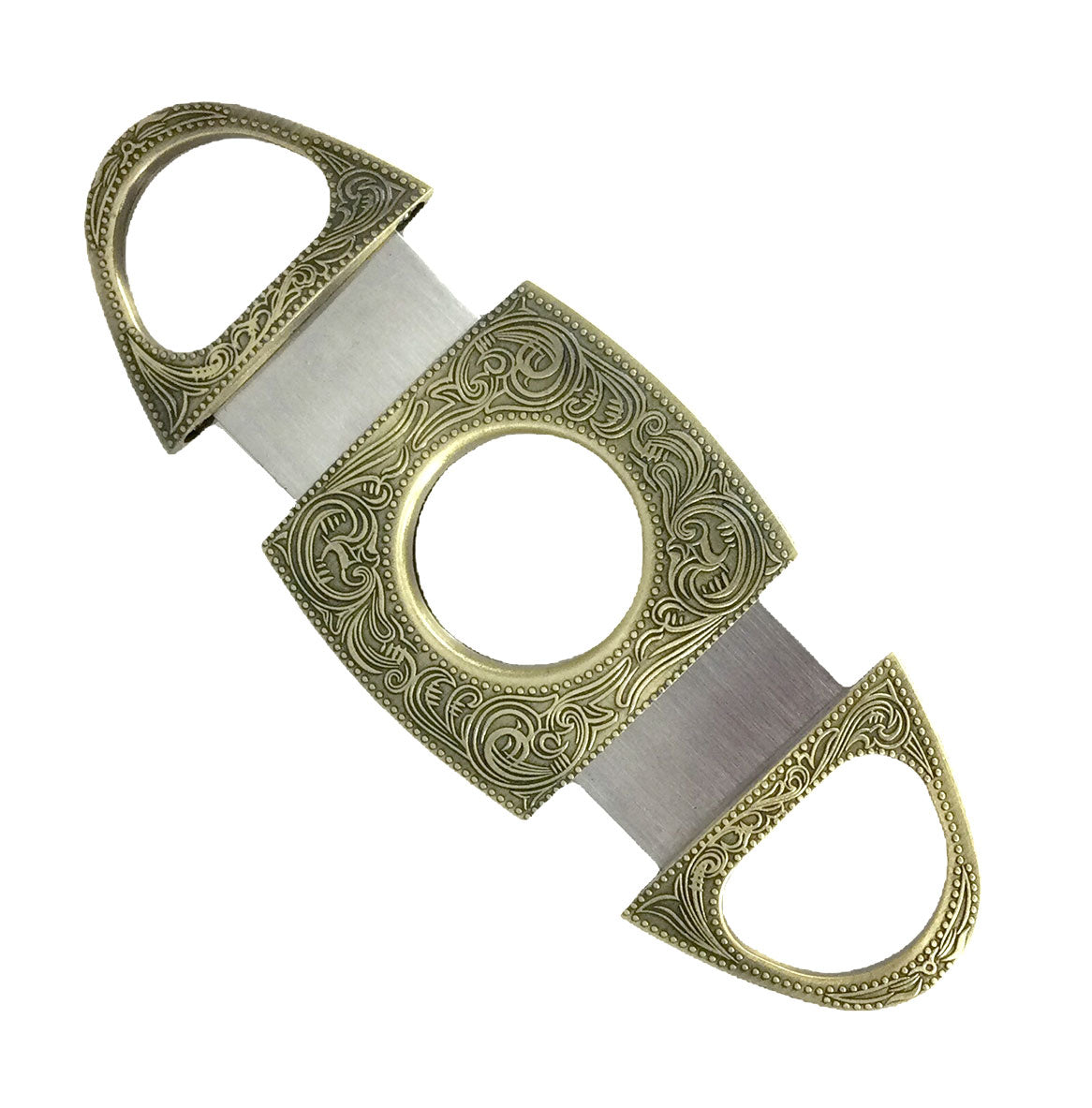 CIGARLOONG Gold Cigar Cutter & Lighter Set - Guillotine Cutter With Retro Design