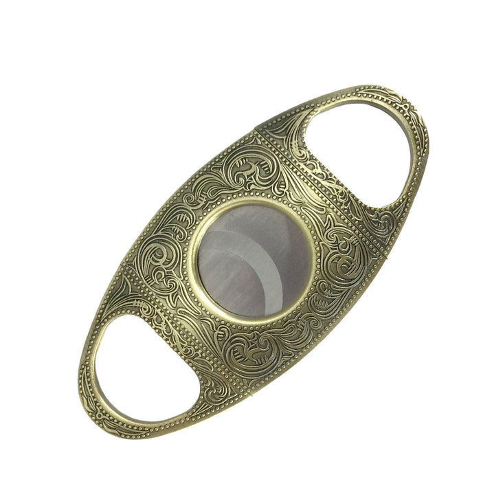 vintage cigarette cutter Visol Wild West V Antique Gold Wedge Cigar Mini Vintage Cigar Cutter with