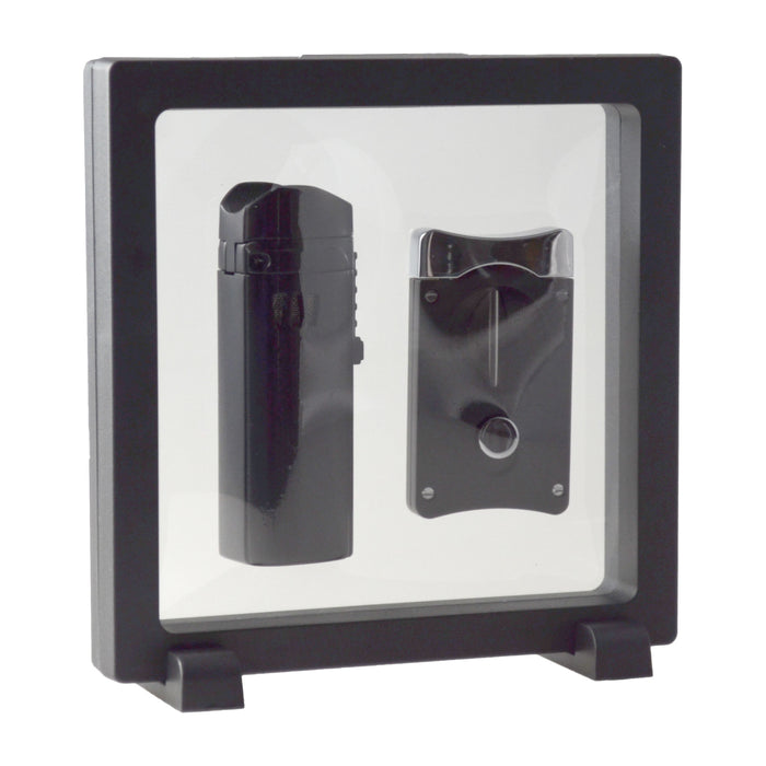 Visol Black Denali & Wedge V Lighter Cutter Gift Set