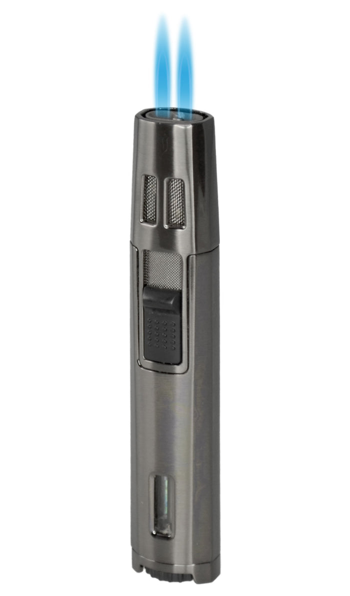 DuoJet Double Torch Pen Cigar Lighter - Gunmetal