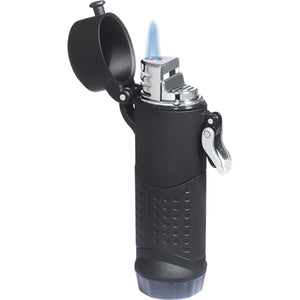 Summit Black Rubberized Outdoor Torch