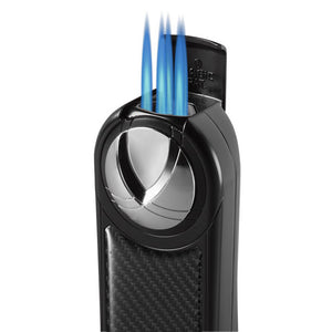 Dobrev Five Torch Cigar Lighter - Black Carbon Fiber