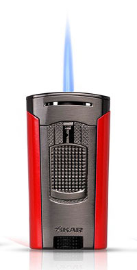 Xikar Astral Single Jet Gunmetal & Red Cigar Lighter