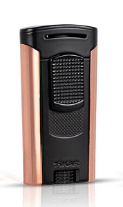 Xikar Astral Single Jet Black & Rose Gold Cigar Lighter