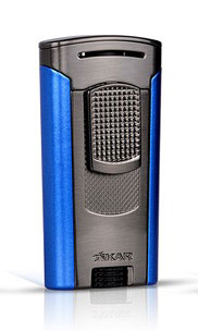 Xikar Astral Single Jet Gunmetal & Blue Cigar Lighter