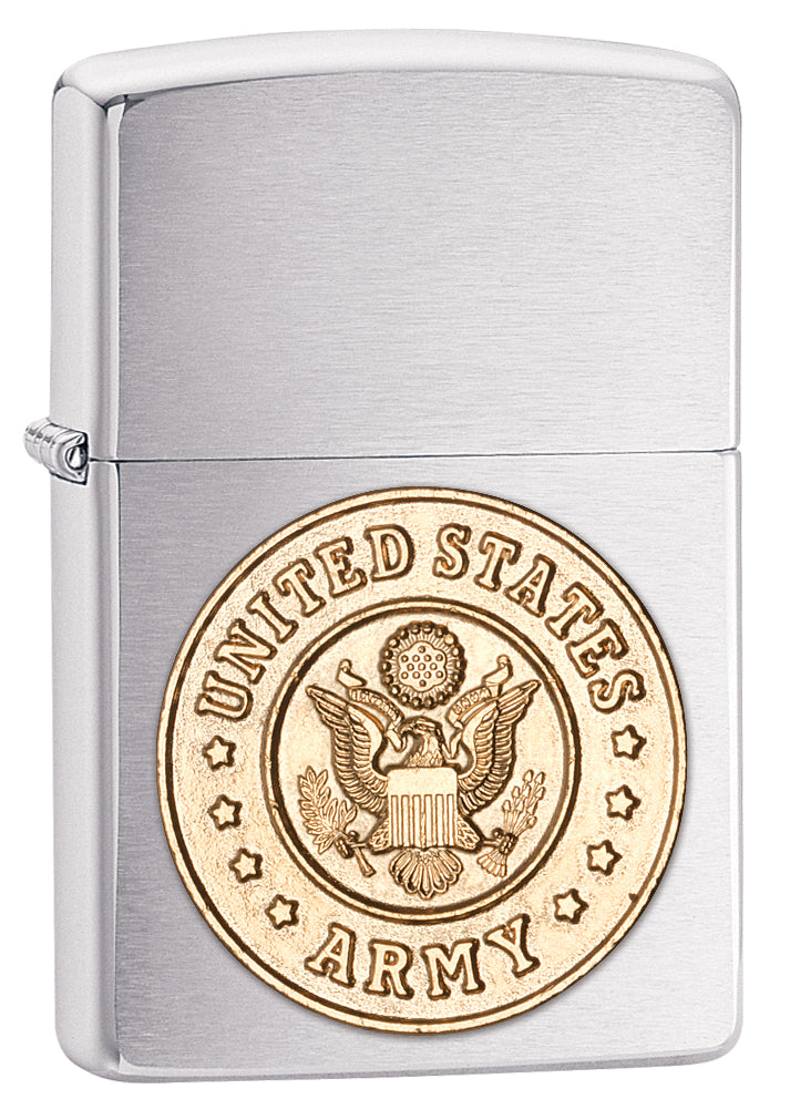 zippo ジッポー U.S. ARMY アーミー U.S. Army® Crest Emblem Satin Chrome Windproof Lighter
