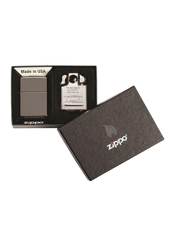 Zippo Black Ice Lighter and Pipe Insert Gift Set